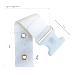 Attache volet roulant piscine sous margelle - Femelle (côté Platine)