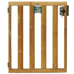 Portillon bois pour barrière piscine bois - A barreaux