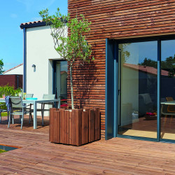 Jardiniere bois carrée Atalante